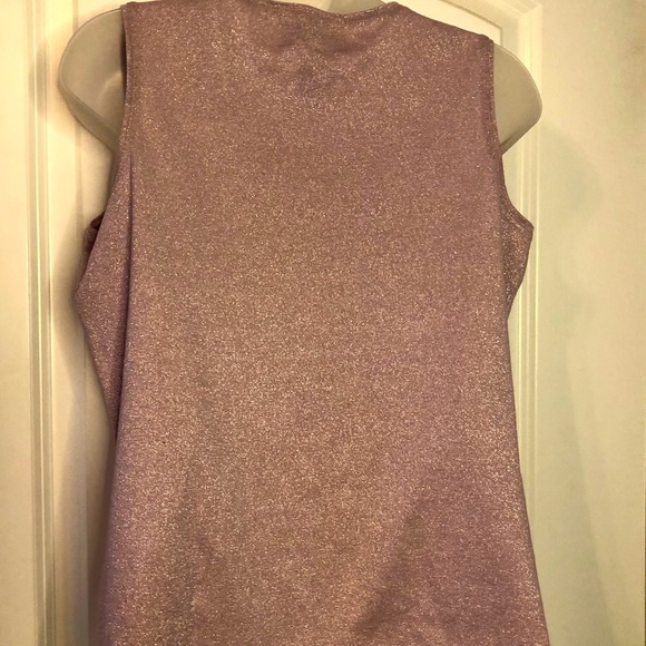 Susan Graver PINK GLITTER Sleeveless Top Sz Small - Picture 11 of 11